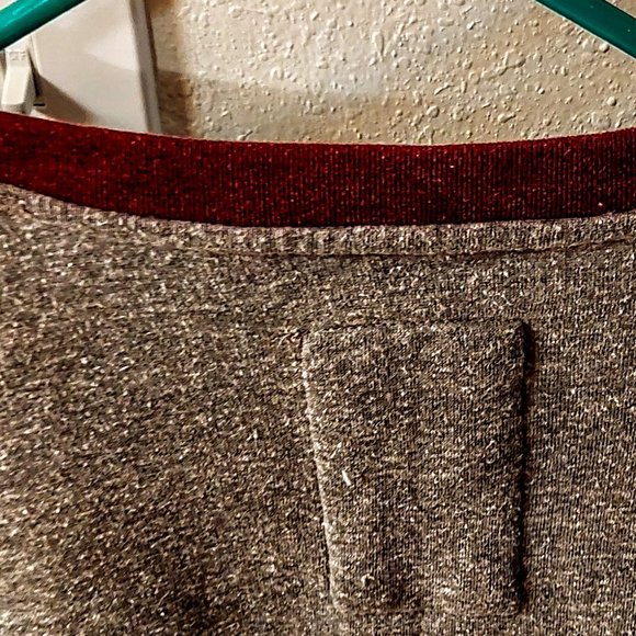 Cape Cod Vintage style college Grey and Burgundy Sweatshirt - Picture 6 of 12